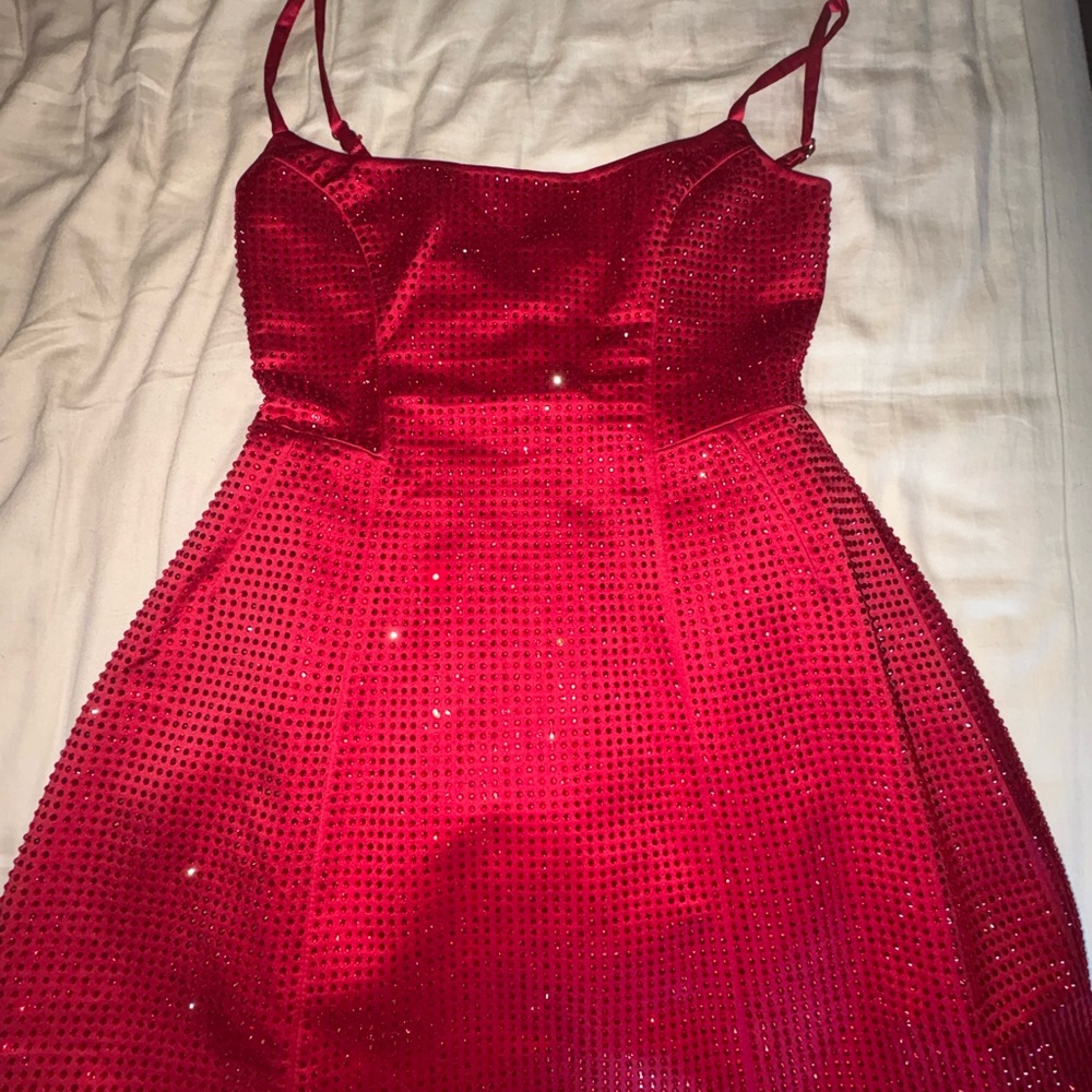 Elegant Red Mini Dress